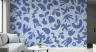 Indigo Abstract Organic Shapes Wall Mural 6