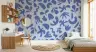 Indigo Abstract Organic Shapes Wall Mural 7