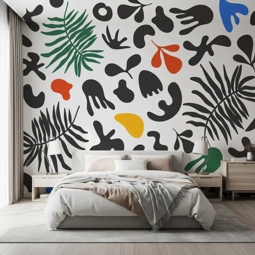 Vibrant Organic Shapes Wall Mural