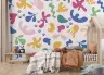 Vibrant Abstract Shapes & Paw Prints Kids Wallpaper 7