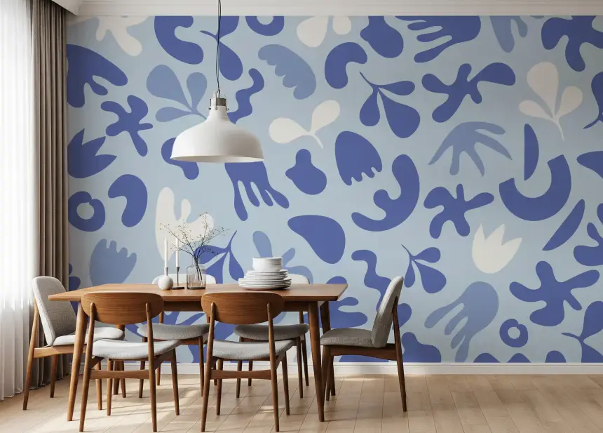 Periwinkle Cut Flow Wall Mural