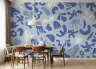 Modern Blue Organic Shapes Wall Mural 6