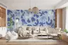 Modern Blue Organic Shapes Wall Mural 7