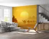 Sahara Sunset Camel Caravan Wall Mural 6