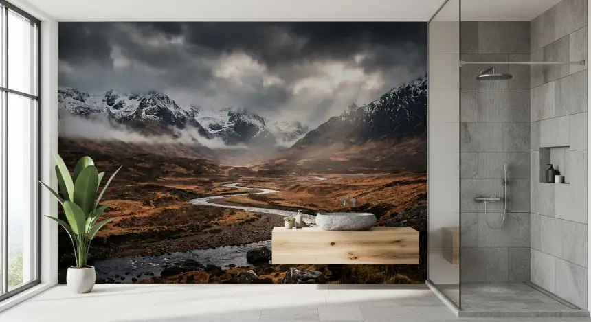 Highlands' Dramatic Embrace Wall Mural