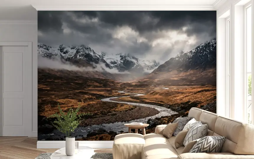 Highlands' Dramatic Embrace Wall Mural