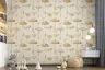 Elegant Golden Mushroom Botanical Sketch Wallpaper 8