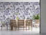 Amethyst Bloom Hummingbird Botanical Wallpaper 6
