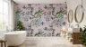 Pink Hummingbird and Bellflower Botanical Wallpaper 6