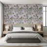 Pink Hummingbird and Bellflower Botanical Wallpaper 7
