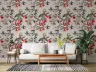 Crimson Hummingbird Floral Wallpaper 6