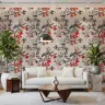 Crimson Hummingbird Floral Wallpaper 7