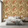 Vintage Botanical Hummingbird and Floral Wallpaper 8