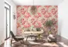 Coral Floral Botanical Wallpaper 6