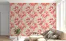 Coral Floral Botanical Wallpaper 7