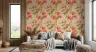 Elegant Vintage Coral Floral Pattern Wallpaper 7