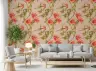 Elegant Vintage Coral Floral Pattern Wallpaper 8