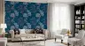Deep Teal Floral Botanical Wallpaper 7