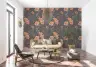 Vintage Peach Lily Botanical Wallpaper 7