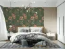 Vintage Peach Lily Botanical Pattern Wallpaper 6