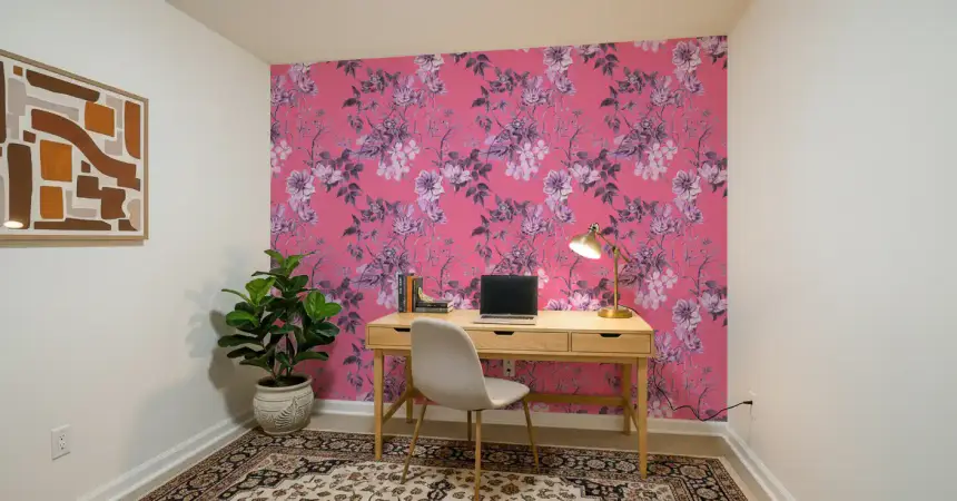 Fuchsia Garden Prints Wallpaper