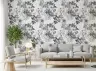 Elegant Monochromatic Botanical Sketch Wall Mural 8