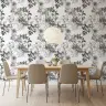Elegant Monochromatic Botanical Sketch Wall Mural 7