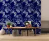 Elegant Indigo Botanical Floral Pattern Wallpaper 6