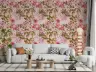 Lush Pink Floral Vines Wallpaper with Botanical Charm 7