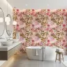 Lush Pink Floral Vines Wallpaper with Botanical Charm 6