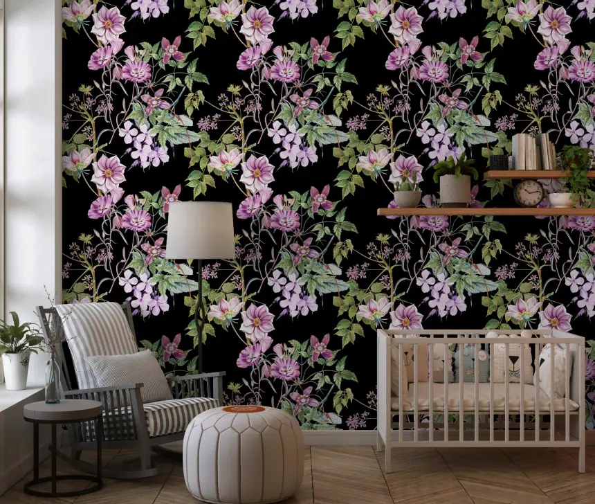 Victorian Vine Embrace Wallpaper