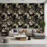 Vintage Gold Floral Botanical Pattern Wallpaper 8