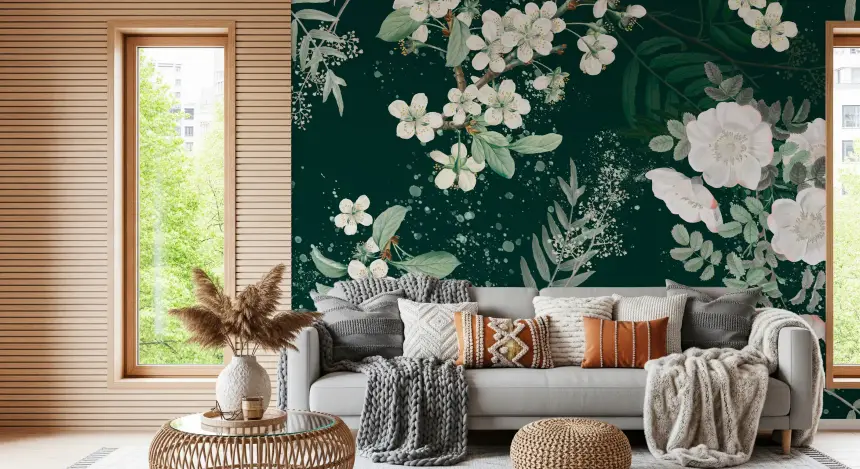 Elegancia De La FloracióN Del Bosque Wall Mural