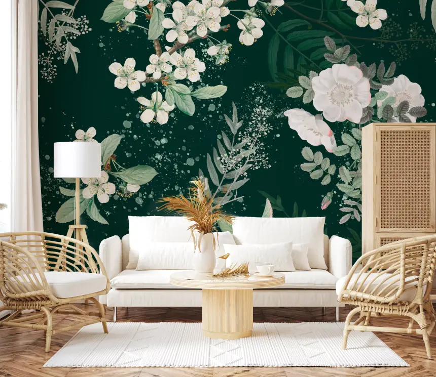 Elegancia De La FloracióN Del Bosque Wall Mural
