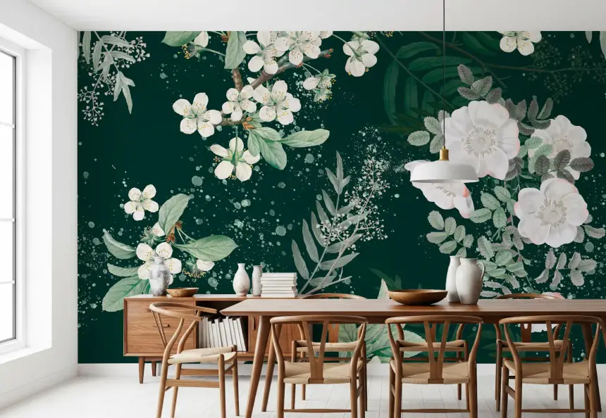 Elegancia De La FloracióN Del Bosque Wall Mural