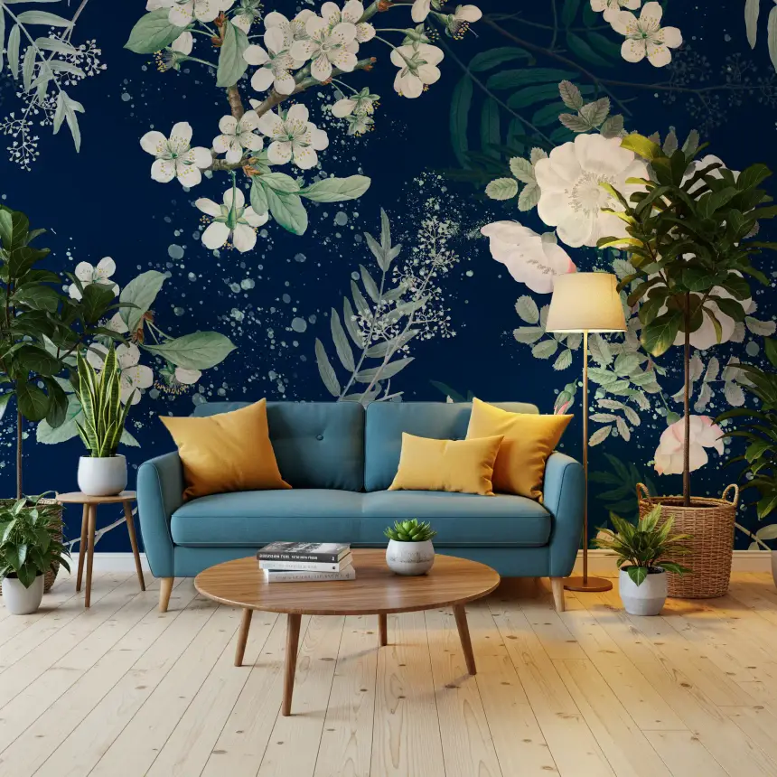 Star-Lit Flower Garden Wall Mural