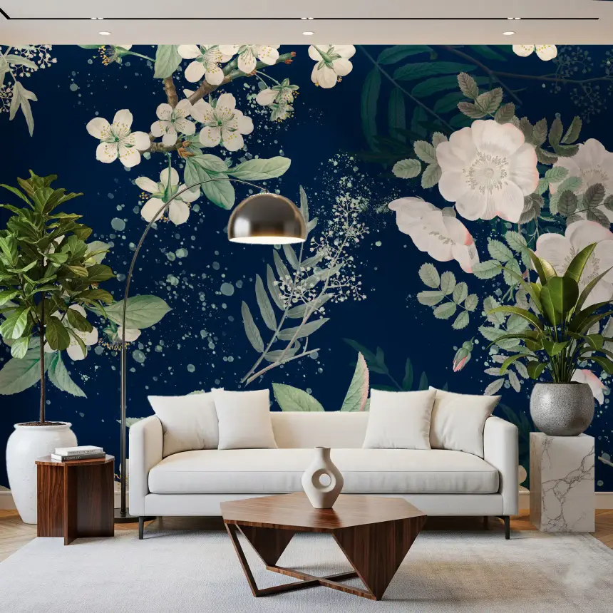 Star-Lit Flower Garden Wall Mural