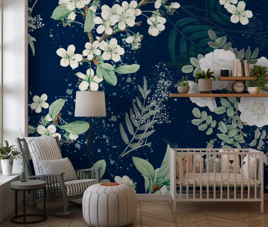 Star-Lit Flower Garden Wall Mural