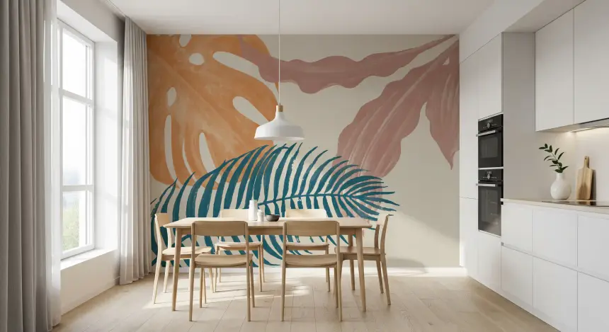 Subtle Botanical Flow Wall Mural