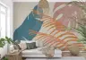 Modern Abstract Tropical Leaf Design Wall Mural 7