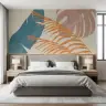 Modern Abstract Tropical Leaf Design Wall Mural 5