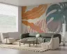 Muted Tropical Leaves Abstract Wall Mural 7