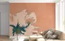 Abstract Terracotta Floral Wall Mural 6