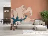 Abstract Terracotta Floral Wall Mural 7