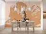Contemporary Terracotta Bloom Abstract Wall Mural 8
