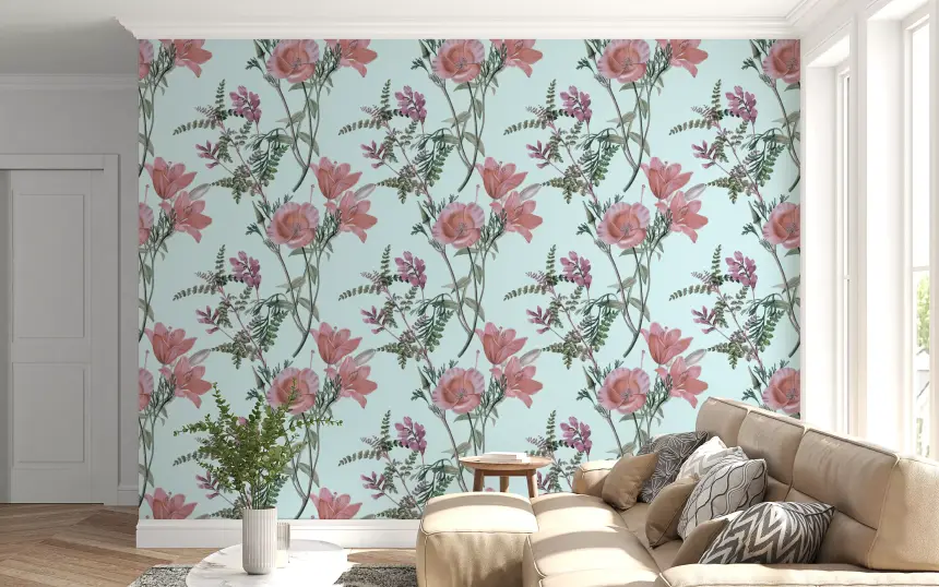 Vintage Blooming Serenity Wallpaper