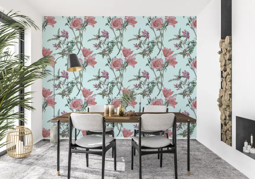 Vintage Blooming Serenity Wallpaper
