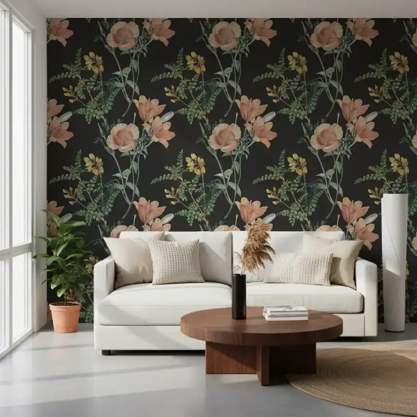 Traditional Botanical Wallpaper