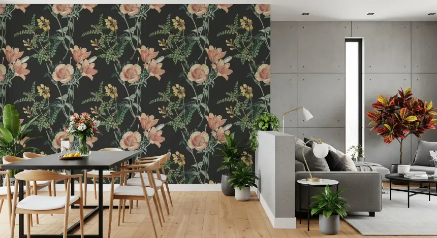 Traditional Botanical Wallpaper