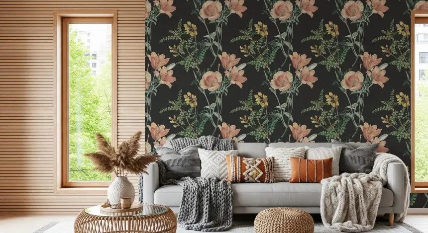 Traditional Botanical Wallpaper